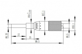 Микрометрическая головка, модель 101MH25F