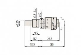 Микрометрическая головка, модель 201MH6.5F