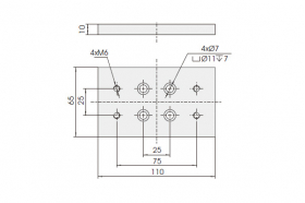 Монтажная пластина для транслятора MDX-11065-75, модель 26MP