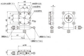 Поворотная платформа, диаметр 40 мм, модель RS-4012-R (симметричная)