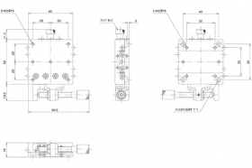 Высокоточный линейный транслятор 50х50 мм, ось Х, перемещение 13 мм, модель LS-5042-S6