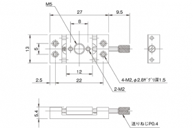Микро транслятор 12х13 мм, ось Х, перемещение 3,4 мм, модель LS-M61-C6M