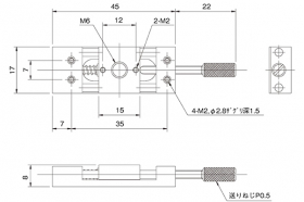 Микро транслятор 15х17 мм, ось Х, перемещение 10 мм, модель LS-M63-C6M