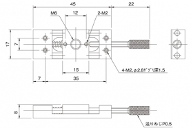 Микро транслятор 15х17 мм, ось Х, перемещение 10 мм, модель LS-M63-C6M