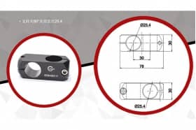 Не регулируемый крестообразный держатель для оптических стержней GCM-550111