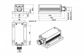 Твердотельные сине-фиолетовые лазеры высокой стабильности с диодной накачкой, длина волны 447 нм, модель MDL-III-447L