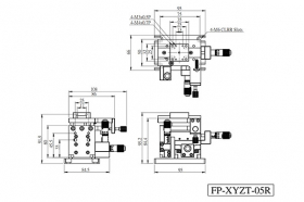 4-х осевой (XYZT) юстировочный столик для оптического волокна, модель M-FP-XYZT-05