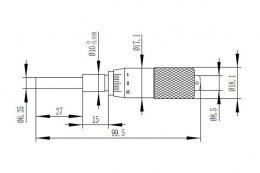 Микрометрическая головка, модель 101MH25F