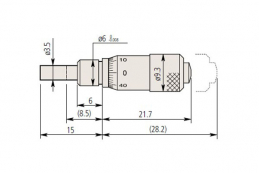 Микрометрическая головка, модель 101MH6.5F