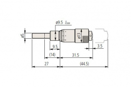 Микрометрическая головка, модель 101MH13F