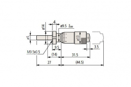 Микрометрическая головка, модель 101MH13FС