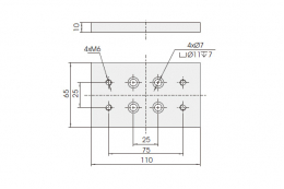 Монтажная пластина для транслятора MDX-11065-75, модель 26MP