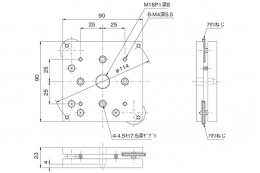 Наклонная платформа 2-х осевая, 90х90 мм, ±2°, модель TD-904