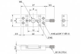 Микро транслятор 12х13 мм, ось Х, перемещение 3,4 мм, модель LS-M61-C6M