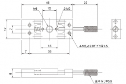 Микро транслятор 15х17 мм, ось Х, перемещение 10 мм, модель LS-M63-C6M