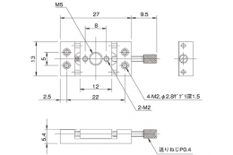 Микро транслятор 12х13 мм, ось Х, перемещение 3,4 мм, модель LS-M61-C6M