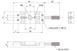 Микро транслятор 15х17 мм, ось Х, перемещение 10 мм, модель LS-M63-C6M