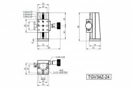 Реечные линейные трансляторы с фиксатором, серия M-TGV34-24