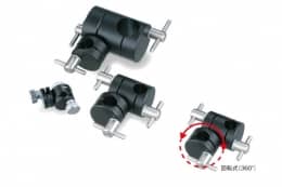 Регулируемый  крестообразный  держатель для двух оптических стержней с углом вращения  360 градусов