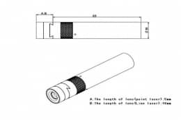Портативные фиолетовые лазеры, длина волны 405 нм, модель PGL-F-405