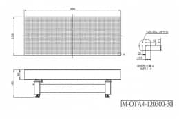 Оптический стол с пневматической системой виброизоляции 1200х3000 мм, модель M-OTА4-120300-30