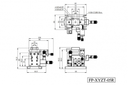 4-х осевой (XYZT) юстировочный столик для оптического волокна, модель M-FP-XYZT-05